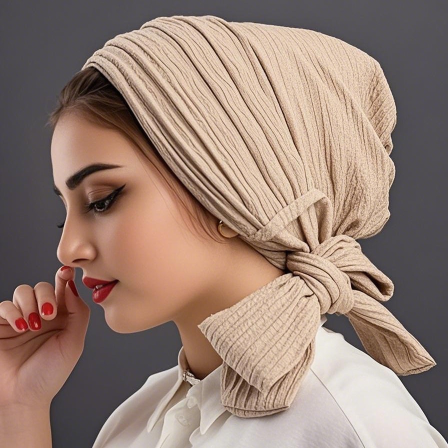 Women'S Fashion Visor - หมวกผ้าโพกหัวทรงสปริงสุดหรูสำหรับผู้หญิง หมวกบีนนี่ หมวกสำหรับผู้ป่วยเคมีบำบัด ผ้าคลุมศีรษะแบบมุสลิม ผ้าคลุมผมผู้หญิงสุดหรู ผ้าโพกหัว
