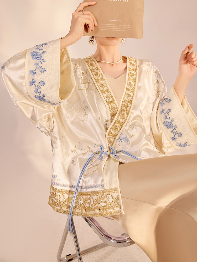 Women Fashion Jackets - เสื้อแจ็คเก็ตผู้หญิงทรงหลวมหรูหราปักลายผีเสื้อแบบจีนใหม่ระดับไฮเอนด์สำหรับฤดูใบไม้ผลิปี 2026 เสื้อคลุมแจ็คเก็ตสำหรับสวมทับ