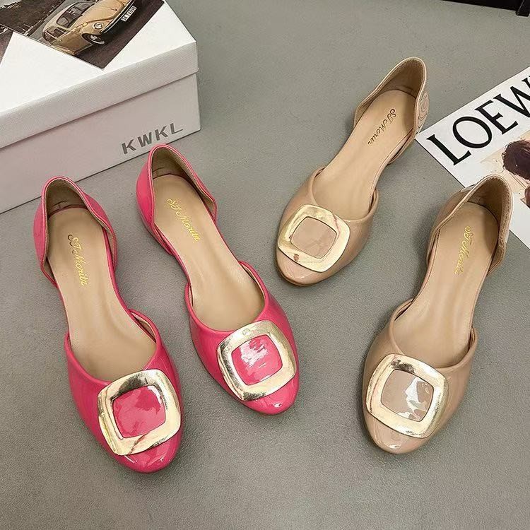 Women'S Fashion Sandals - รองเท้าส้นเตี้ยแบบมีหัวเข็มขัดแฟชั่นสำหรับผู้หญิง, รองเท้าคุณย่า, รองเท้าแมรี่เจนแบบปิดนิ้วเท้า, รองเท้าแบบสวม