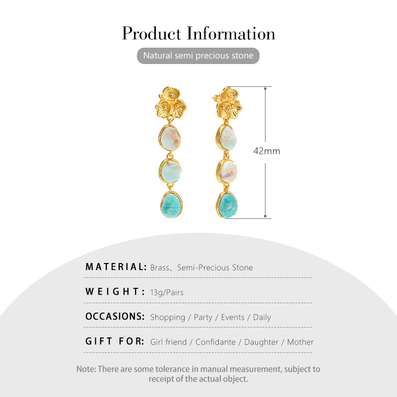 IVOG สีเขียว Semi-Precious หิน - Women'S Fashion Website บทวิจารณ์และราคา