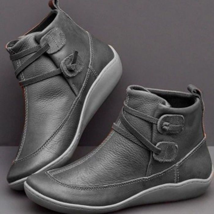 รองเท้าบูทข้อสั้นหนัง PU ทรงหั - Women'S Fashion Riding Boots บทวิจารณ์และราคา