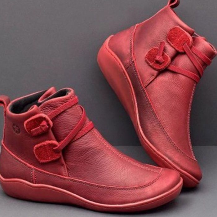 รองเท้าบูทข้อสั้นหนัง PU ทรงหั - Women'S Fashion Riding Boots บทวิจารณ์และราคา