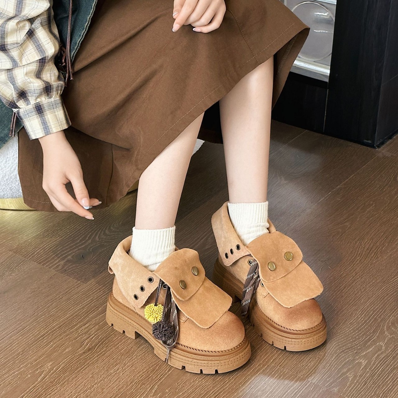 รองเท้าบูทข้อเท้าหนังกลับเทียม - Women'S Fashion Riding Boots บทวิจารณ์และราคา