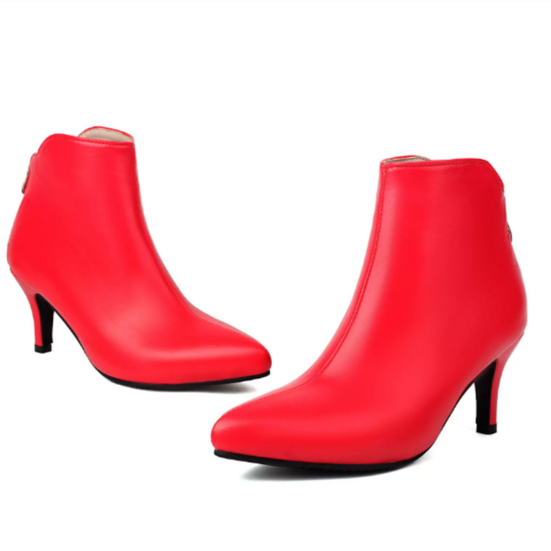 รองเท้าบูทส้นสูงแบบสั้น 6 ซม.  - Women'S Fashion Riding Boots บทวิจารณ์และราคา