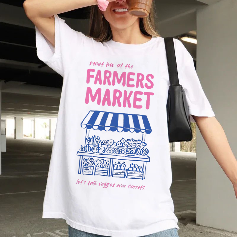 เสื้อยืดแฟชั่นลายกราฟิก Meet M - Women'S Fashion Market Size บทวิจารณ์และราคา