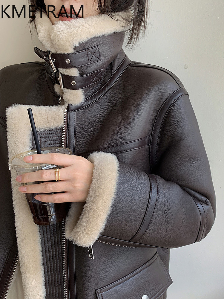 เสื้อโค้ทขนแกะแท้ผสมขนสัตว์ธรร - Turkey Women Fashion บทวิจารณ์และราคา