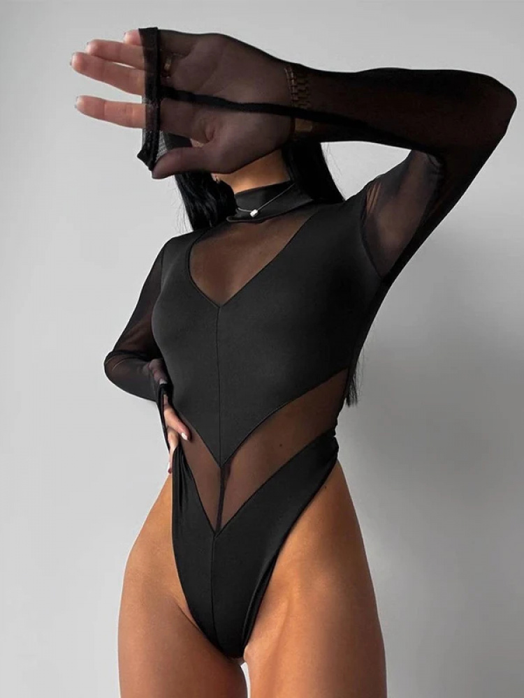 บอดี้สูทตาข่ายเซ็กซี่สำหรับผู้ - Turtleneck Bodysuit บทวิจารณ์และราคา