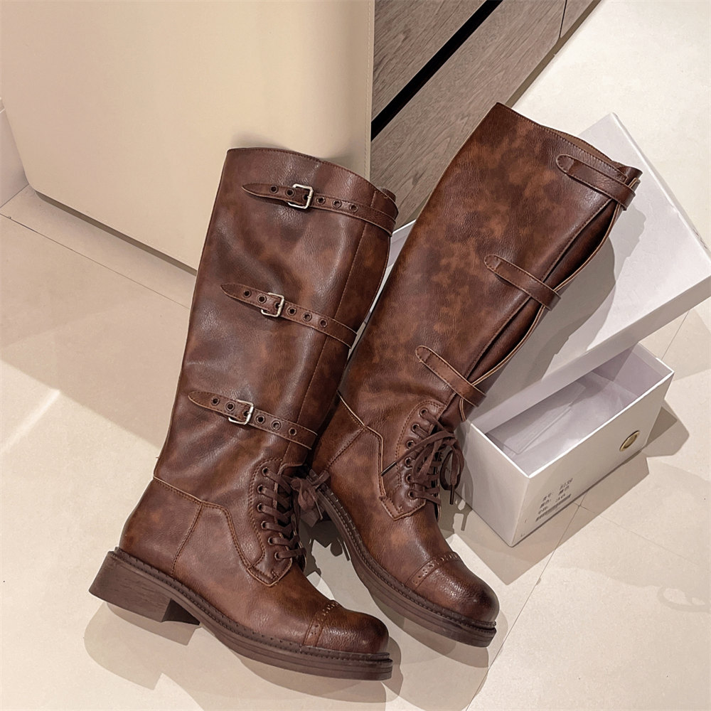 รองเท้าบูทสูงถึงเข่าสำหรับผู้ห - Women'S Fashion Riding Boots บทวิจารณ์และราคา