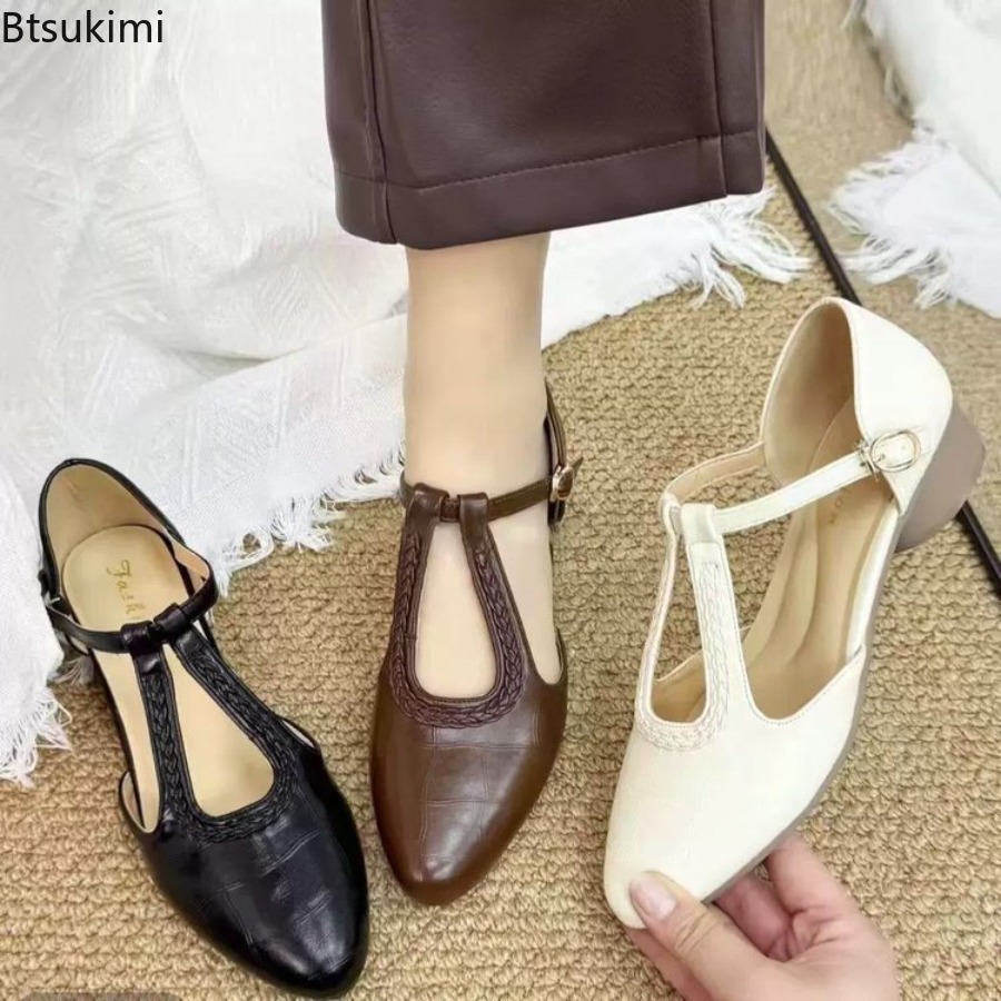 รองเท้าส้นหนาแบบสวมเปิดส้นสไตล - Women'S Fashion Sandals บทวิจารณ์และราคา