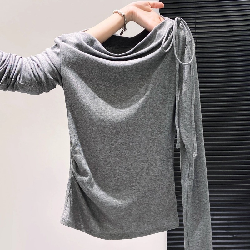 เสื้อผู้หญิงแบบมีเชือกรูด ไหล่ - Off Shoulder Top บทวิจารณ์และราคา