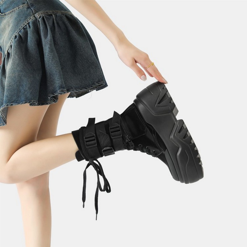 รองเท้าบูทแฟชั่นผู้หญิงทรงหนา  - Women'S Fashion Korea บทวิจารณ์และราคา