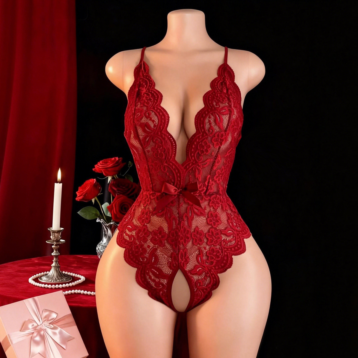 ชุดชั้นในเซ็กซี่แบบเปิดเป้าสำห - Women'S Fashion Line บทวิจารณ์และราคา