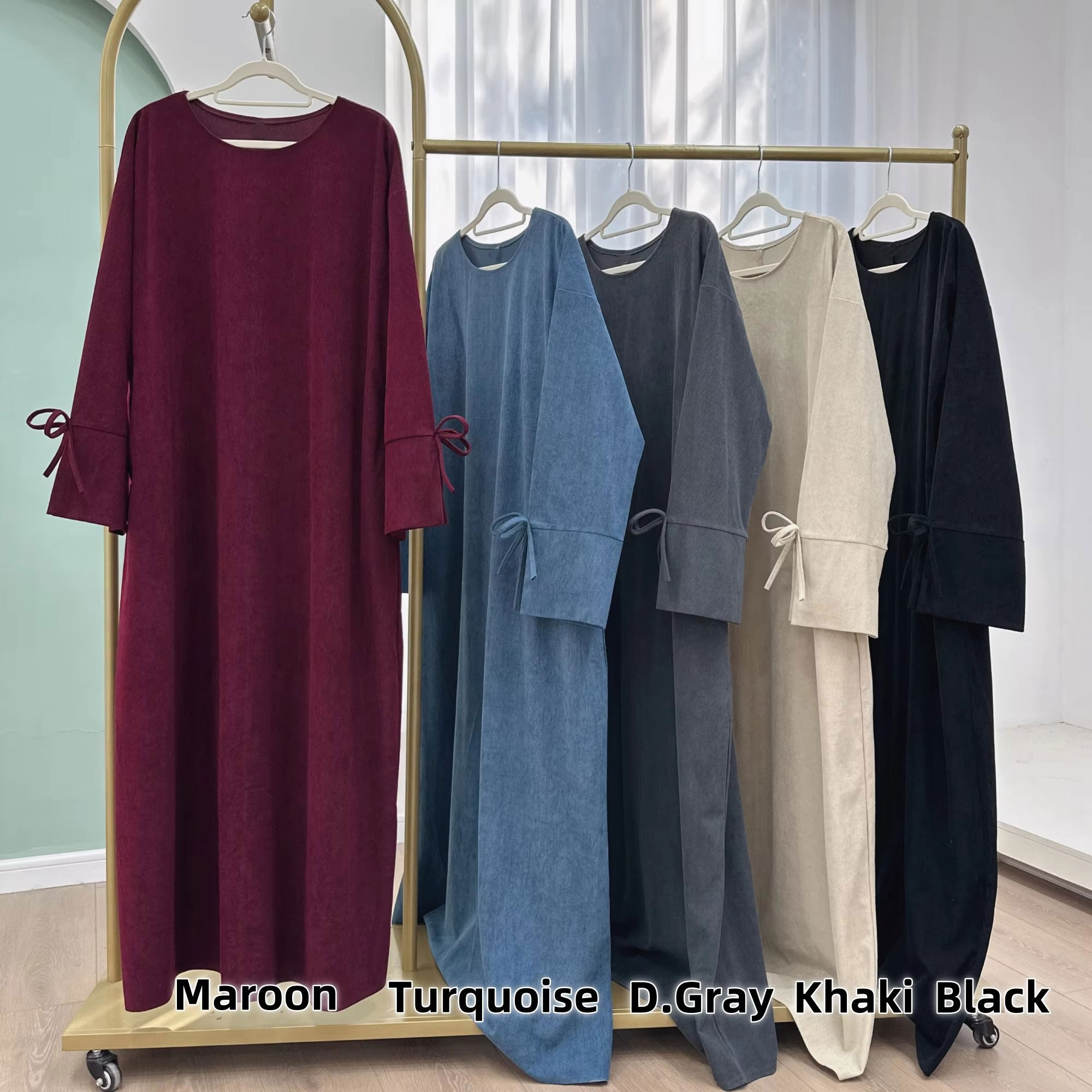 Ramadan Bow-KnotดูไบAbayaชุดหร - Turkey Women Fashion บทวิจารณ์และราคา