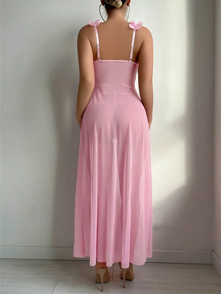 ชุดนอนซีทรูลูกไม้สีชมพู ชุดชั้ - Women'S Fashion Line บทวิจารณ์และราคา