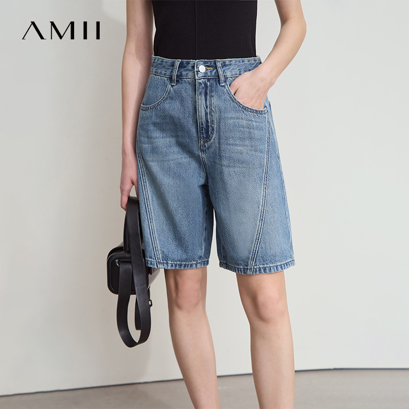 กางเกงยีนส์ขาสั้นผู้หญิง AMII  - Denim Shorts Women บทวิจารณ์และราคา