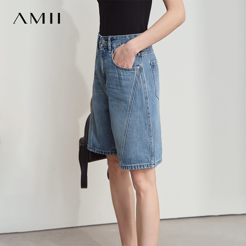 กางเกงยีนส์ขาสั้นผู้หญิง AMII  - Denim Shorts Women บทวิจารณ์และราคา