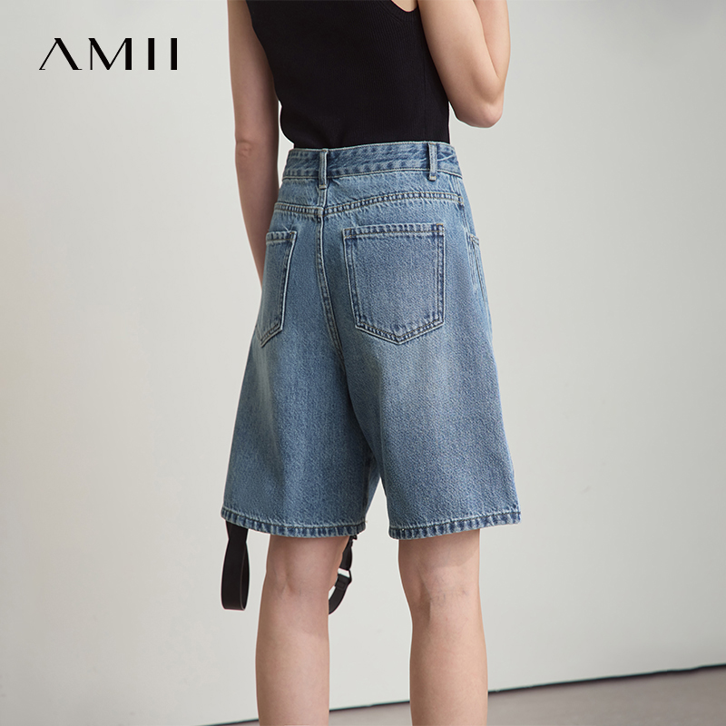 กางเกงยีนส์ขาสั้นผู้หญิง AMII  - Denim Shorts Women บทวิจารณ์และราคา