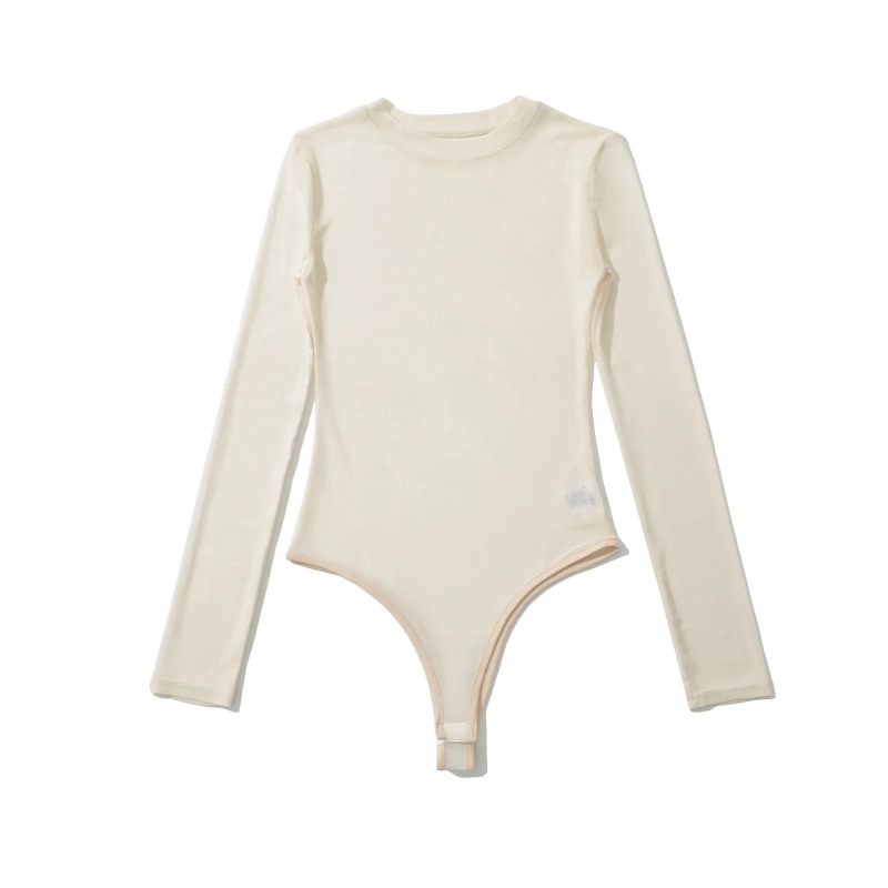 ตาข่าย Crewneck แขนยาวผู้หญิงเ - Turtleneck Bodysuit บทวิจารณ์และราคา
