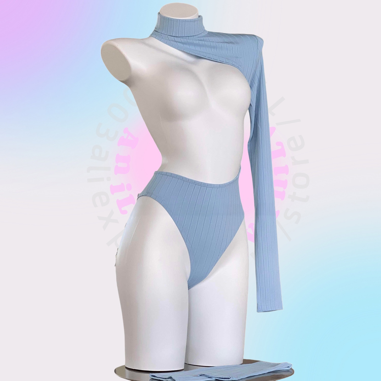 ชุดบอดี้สูทคอเต่าไหล่เดียวสำหร - Turtleneck Bodysuit บทวิจารณ์และราคา