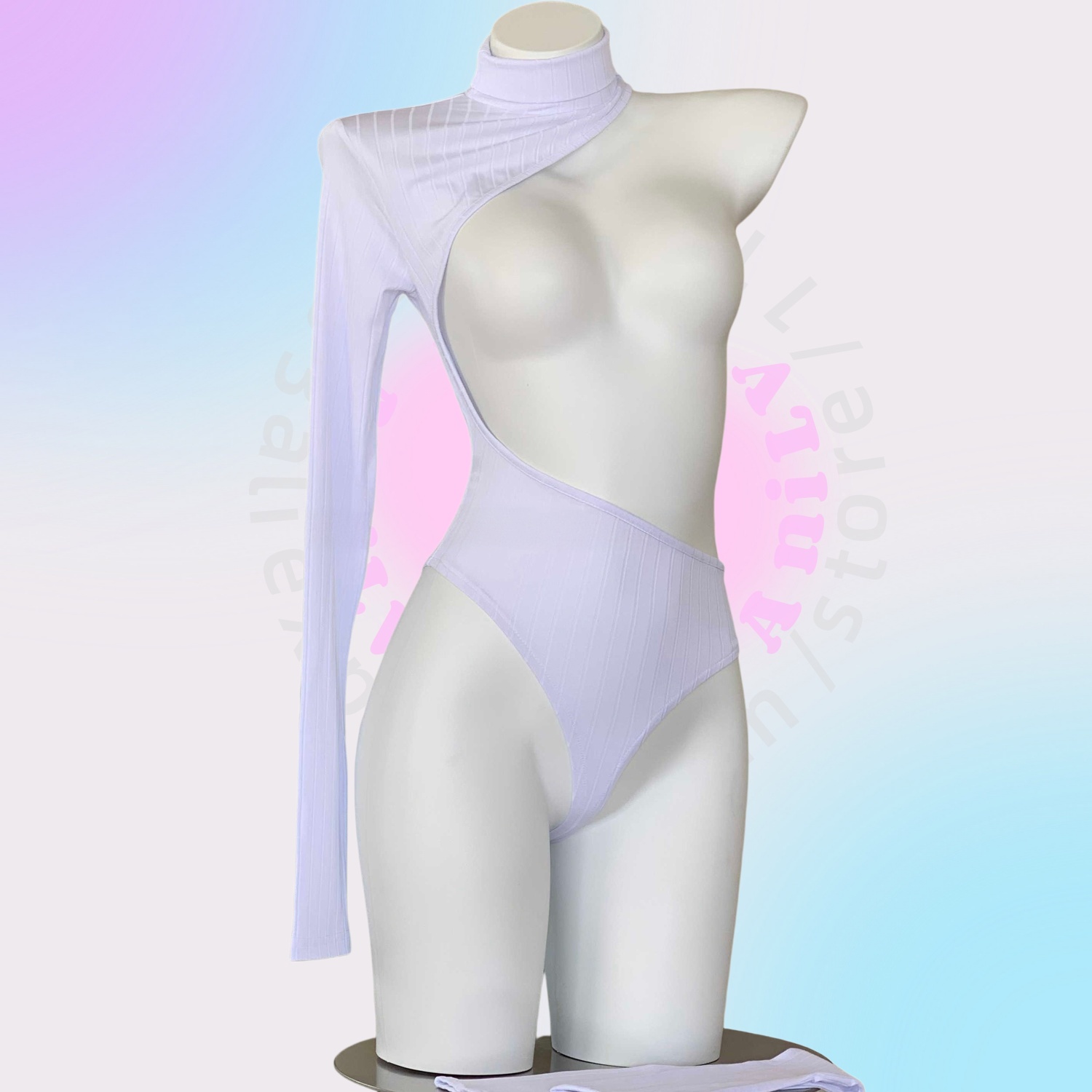 ชุดบอดี้สูทคอเต่าไหล่เดียวสำหร - Turtleneck Bodysuit บทวิจารณ์และราคา