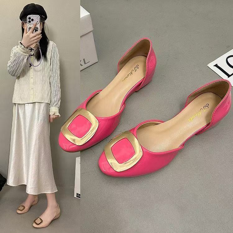 รองเท้าส้นเตี้ยแบบมีหัวเข็มขัด - Women'S Fashion Sandals บทวิจารณ์และราคา