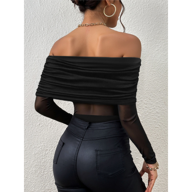 เสื้อยืดแขนยาวแบบเปิดไหล่สำหรั - Off Shoulder Top บทวิจารณ์และราคา