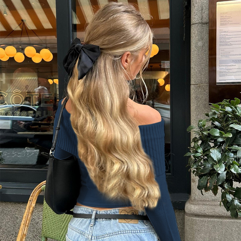 เสื้อครอปแขนยาวเปิดไหล่สไตล์สต - Off Shoulder Top บทวิจารณ์และราคา