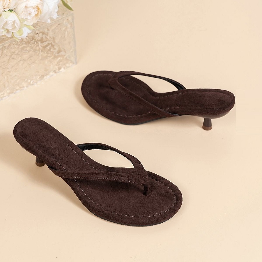 รองเท้าส้นเตี้ยแบบสวม หนังกลับ - Women'S Fashion Line บทวิจารณ์และราคา
