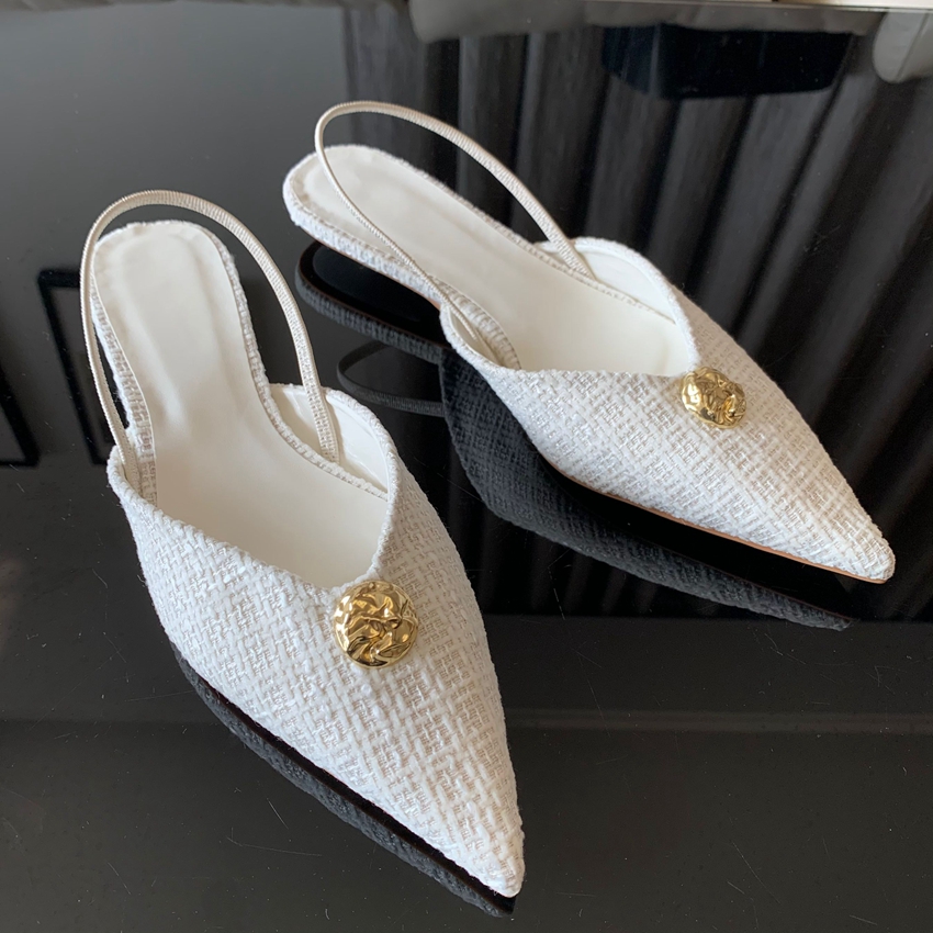 รองเท้าส้นเตี้ยแบบสวม รุ่นใหม่ - Women'S Fashion Sandals บทวิจารณ์และราคา