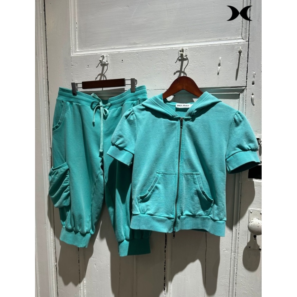 เสื้อฮู้ดซิปแขนสั้นสไตล์สาวสปอ - Women'S Fashion Suit บทวิจารณ์และราคา