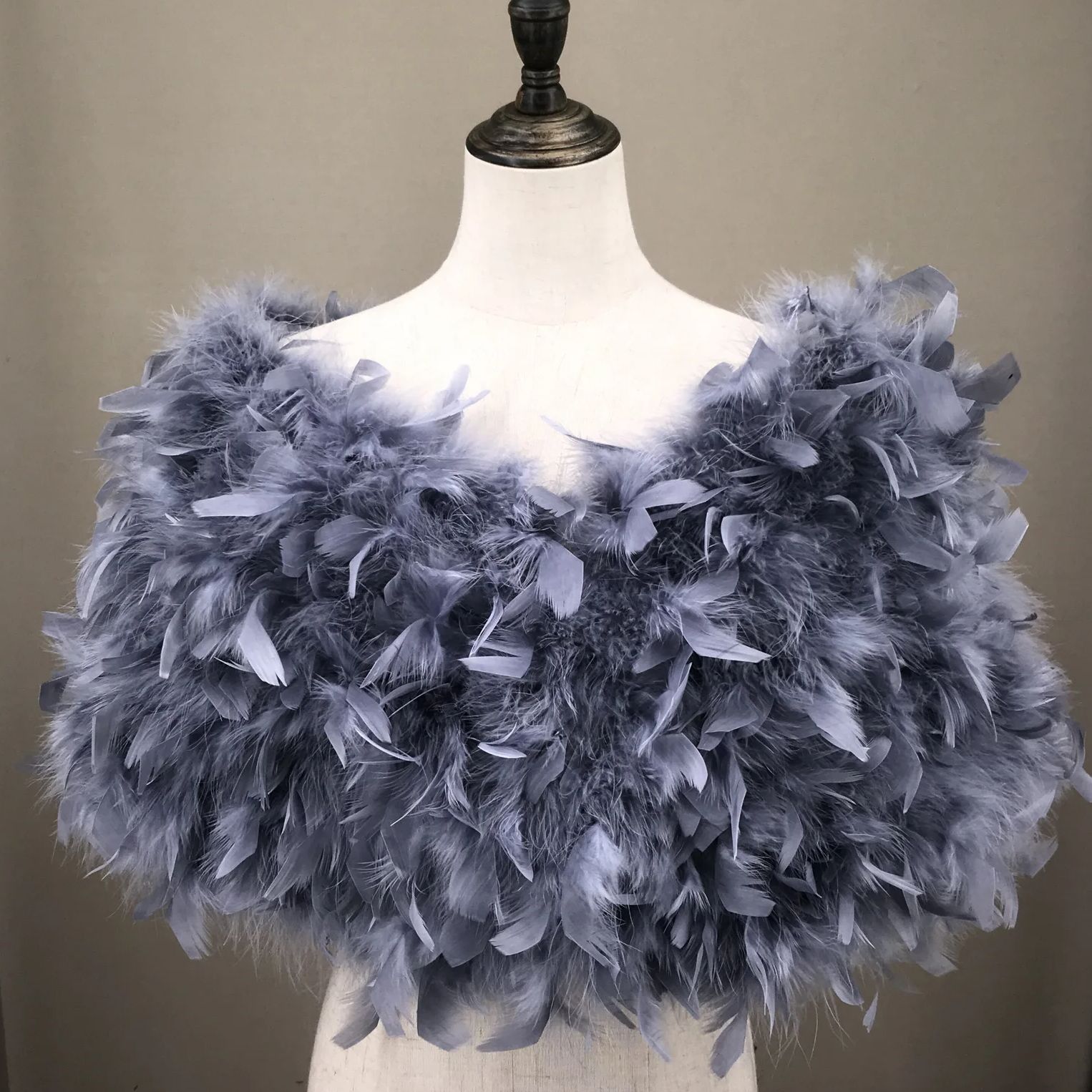 ผ้าคลุมไหล่ขนไก่งวงจริงด้วยดอก - Turkey Women Fashion บทวิจารณ์และราคา